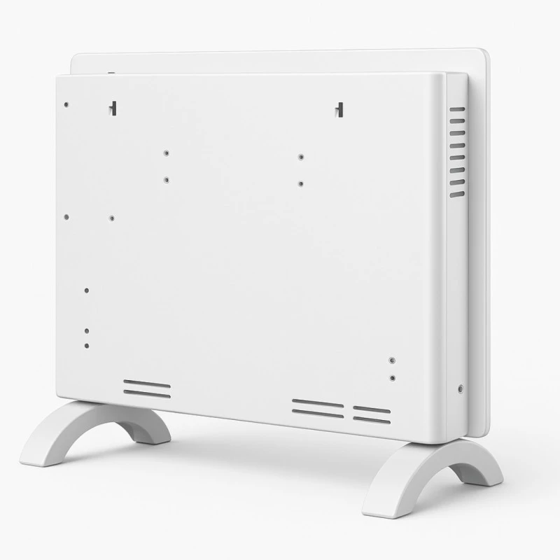 Zenet ZET-526 Подов и стенен конвектор бял, нагревател за въздух 1500W, Бял стъклен панел с дистанционно управление